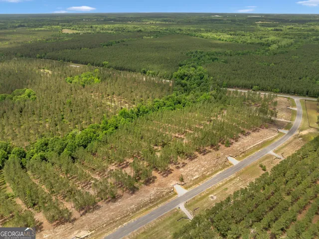 a view of a lake from a yard