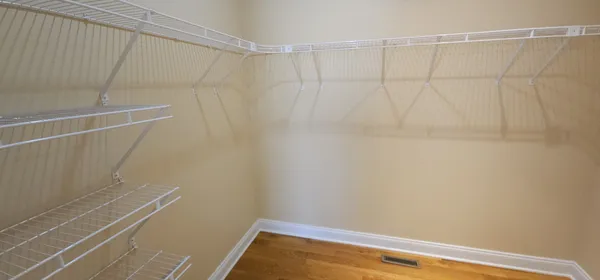 a bathroom with a shower and a shower curtain