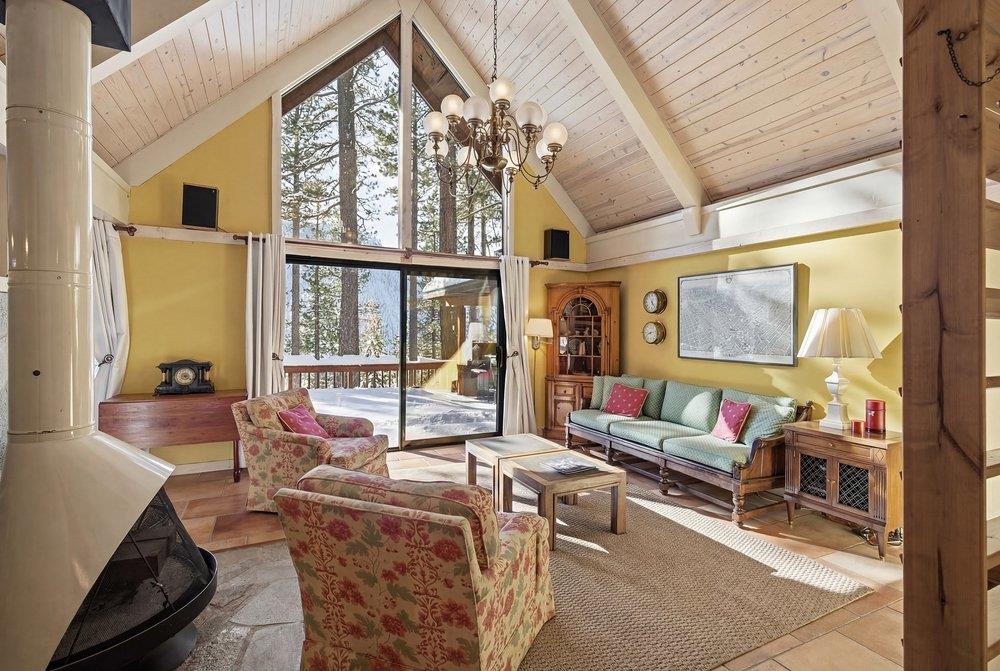 1499 Sandy Way Olympic Valley, CA 96146 - Photo 5 of 28 a living room with furniture and a large window