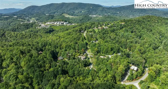 a view of a and mountain