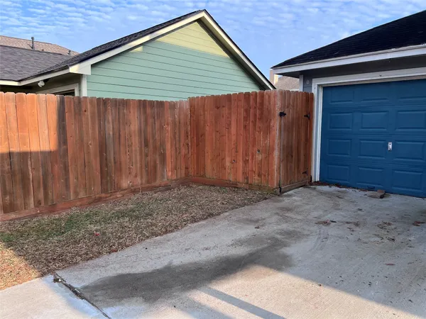 a backyard of a house