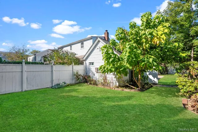 a view of a backyard with a garden