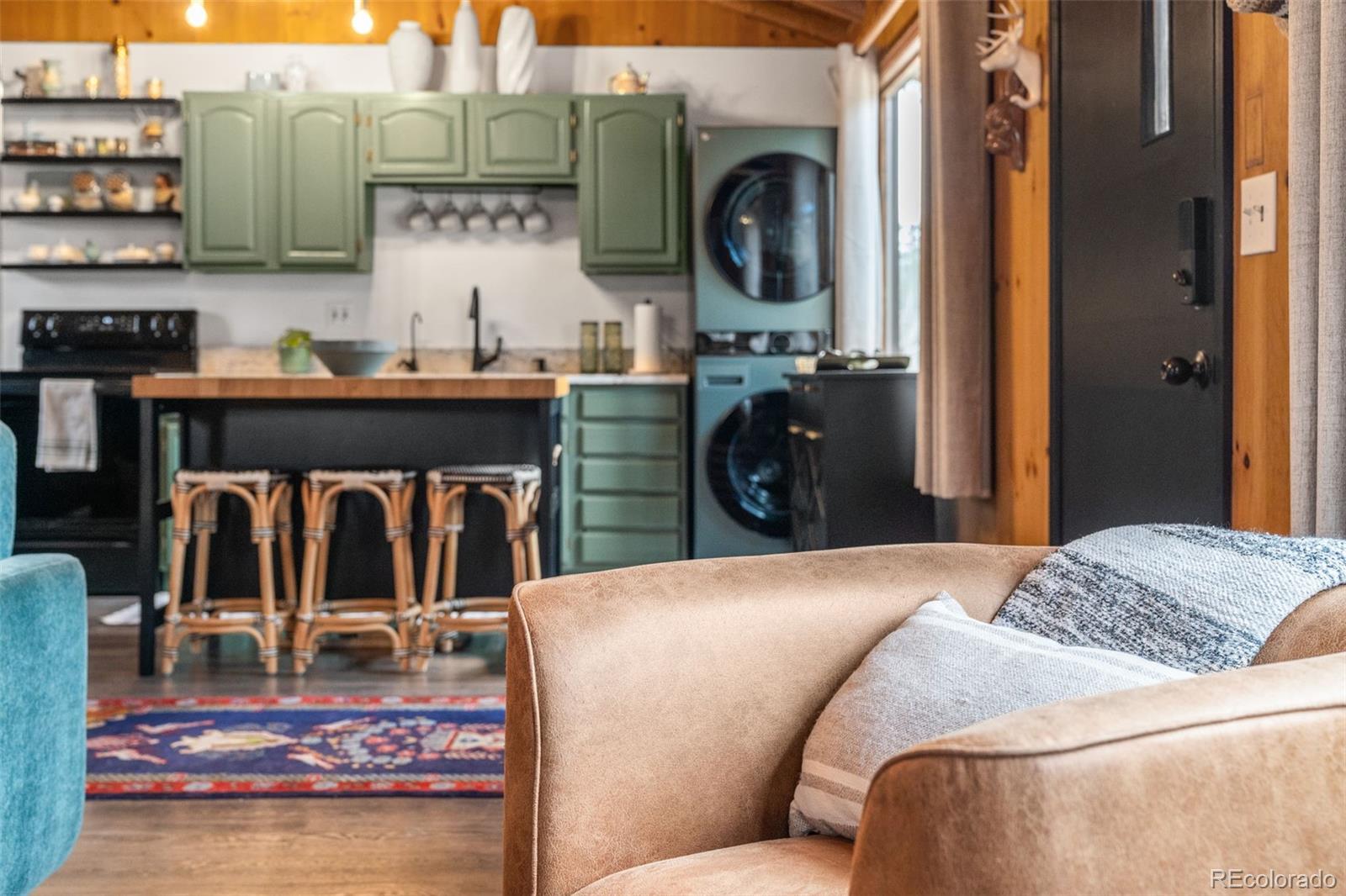 a bed room with a bed and a television