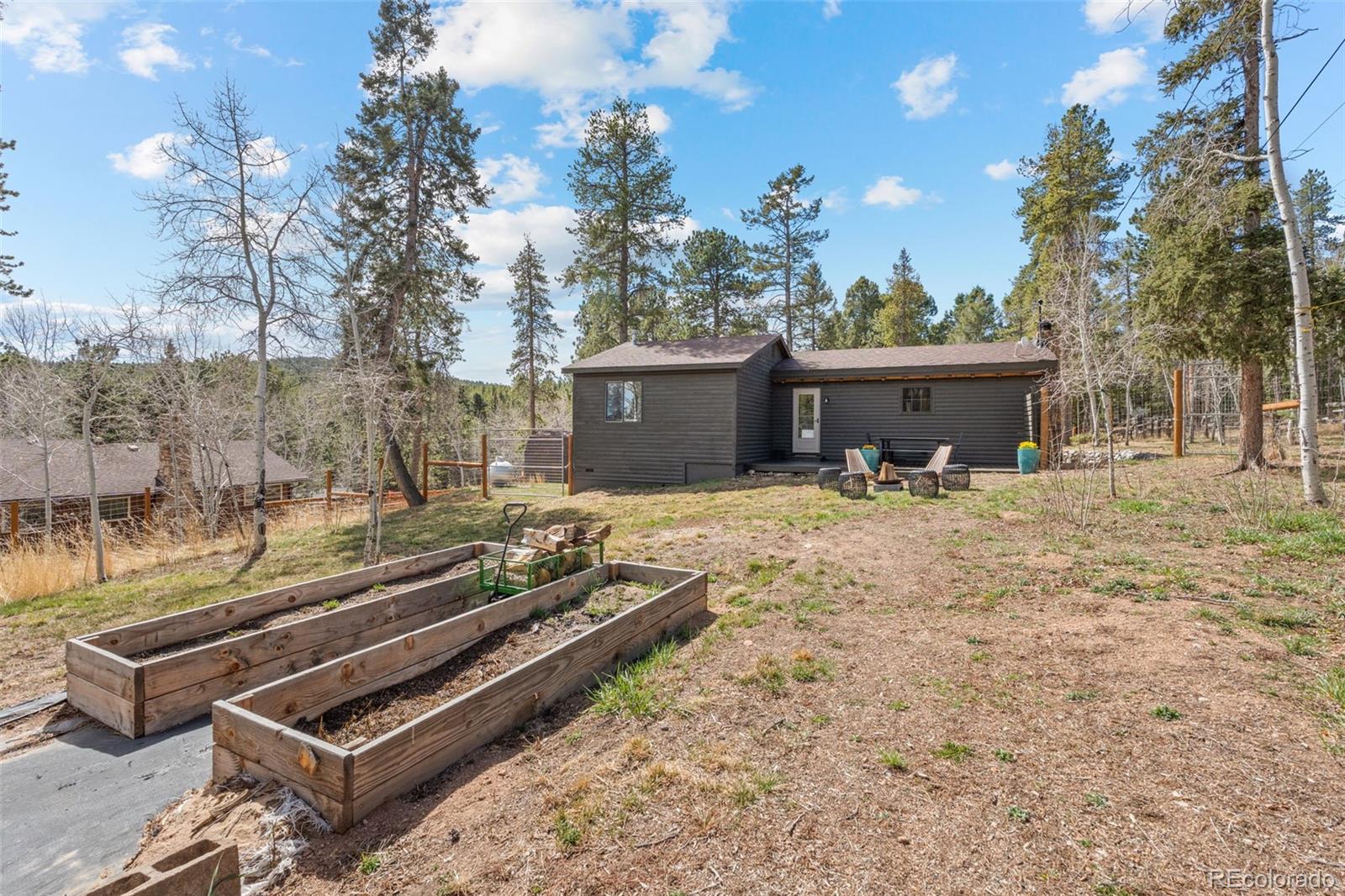 12159 Circle Drive Conifer, CO 80433 - Photo 39 of 49 a view of a backyard with sitting area