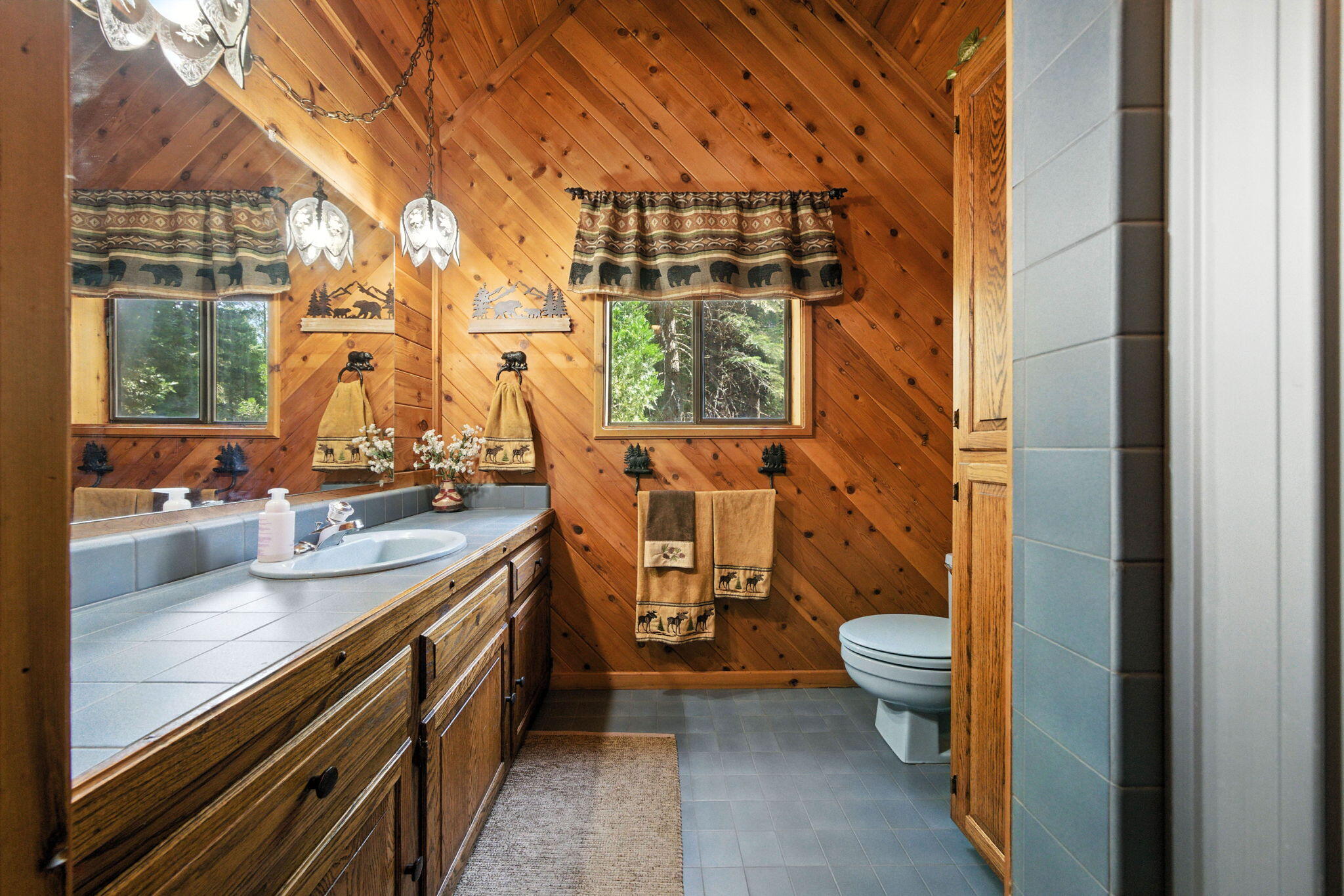 8102 Richards Lane Shingletown, CA 96088 - Photo 12 of 19 a view of a bathroom with a sink and a potted plant