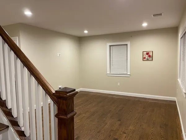 a view of hallway with stairs