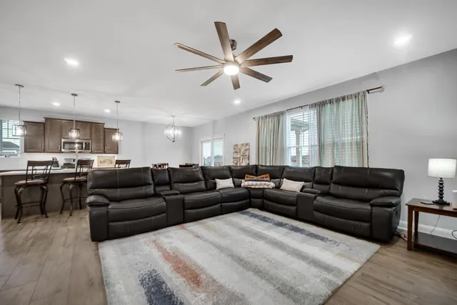 a workspace with furniture and a window