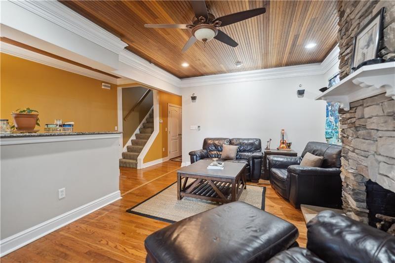 167 Pius Street Pittsburgh, PA 15203 - Photo 24 of 49 a living room with furniture and a fireplace