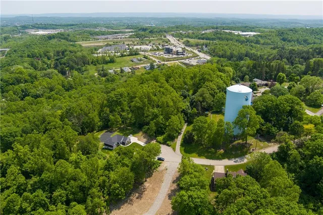 an aerial view of multiple house