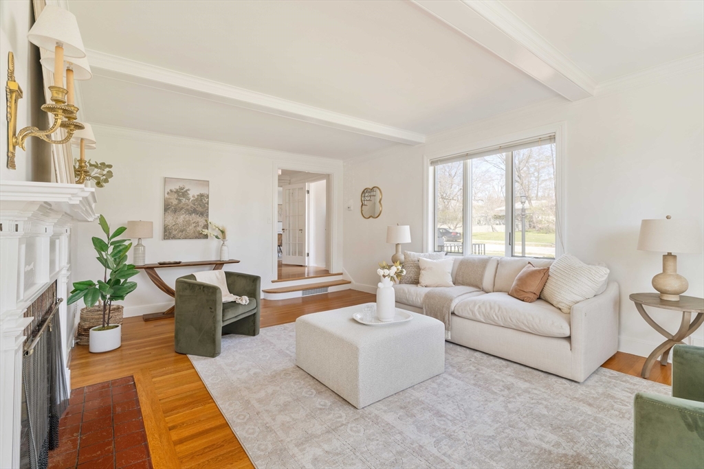 8 Littlefield Road Newton, MA 02459 - Photo 5 of 33 a living room with furniture and a large window