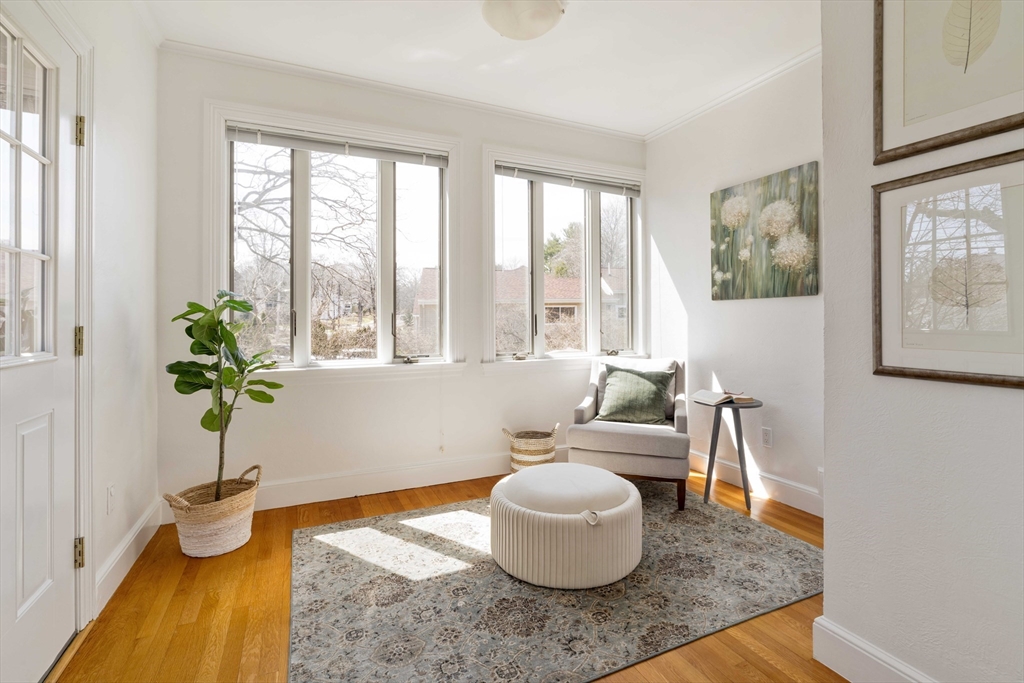 8 Littlefield Road Newton, MA 02459 - Photo 6 of 33 a living room with furniture and a potted plant