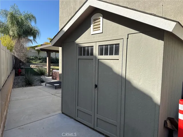 a backyard of a house