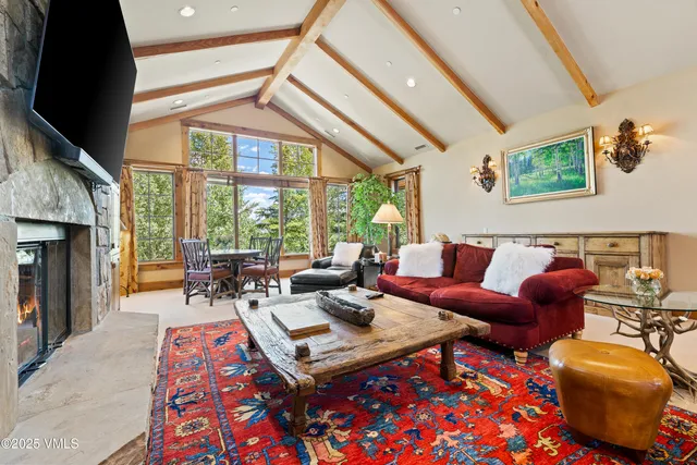 a bed room with a bed and a furniture