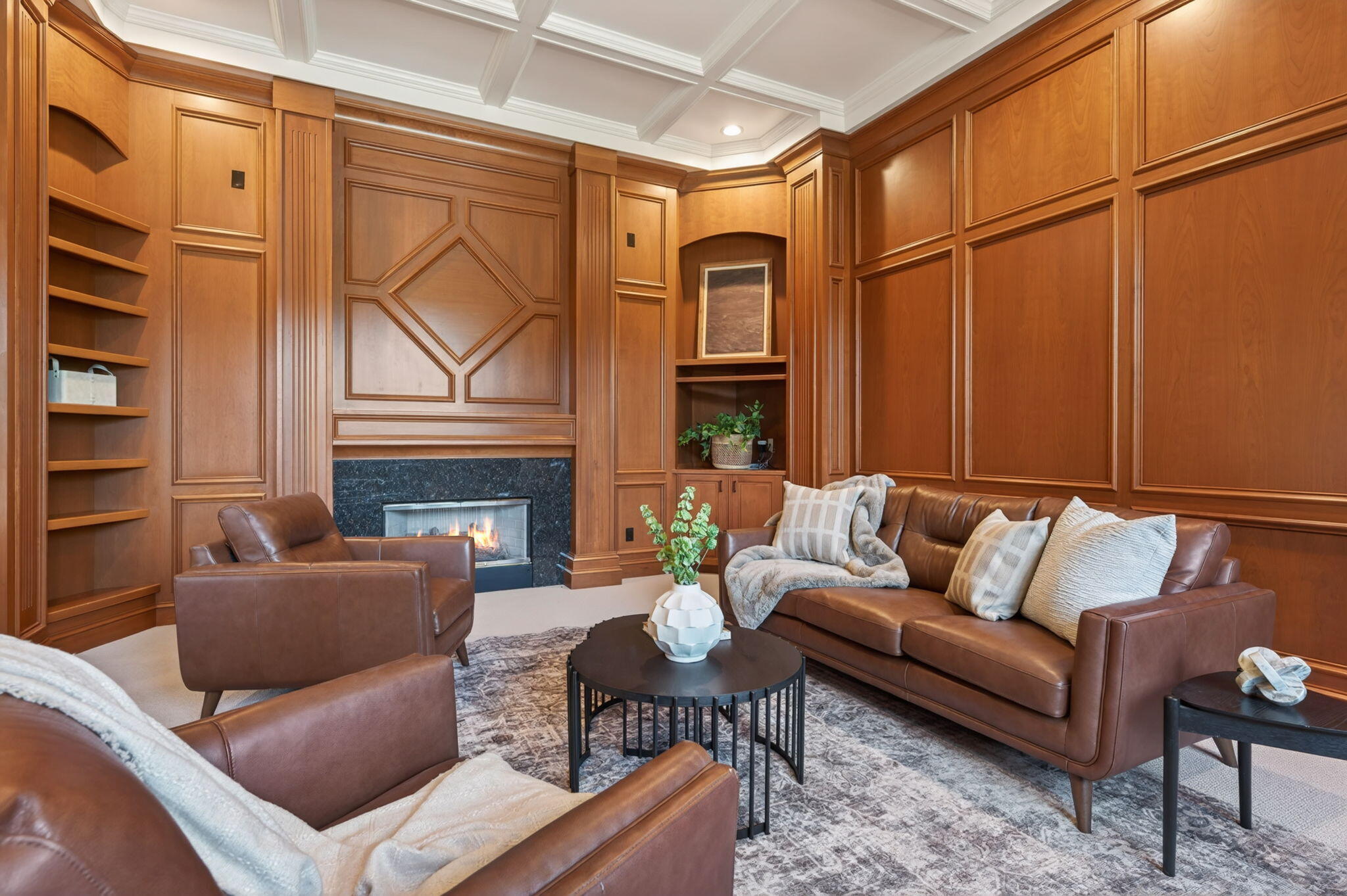 20180 Winston Loop Bend, OR 97703 - Photo 7 of 59 a living room with furniture a fireplace and a large window