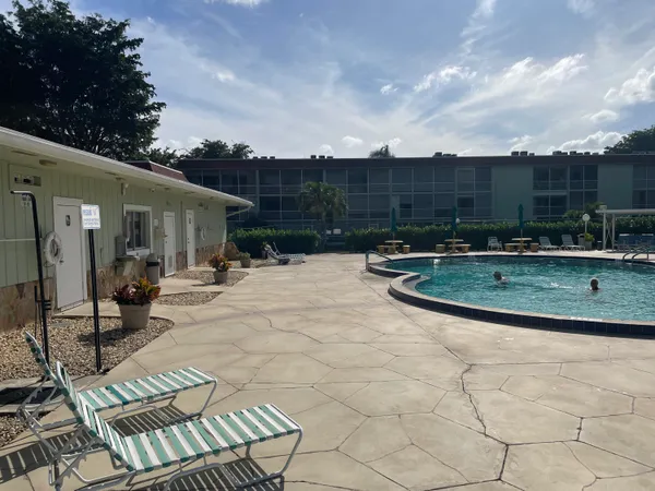a view of a wooden door