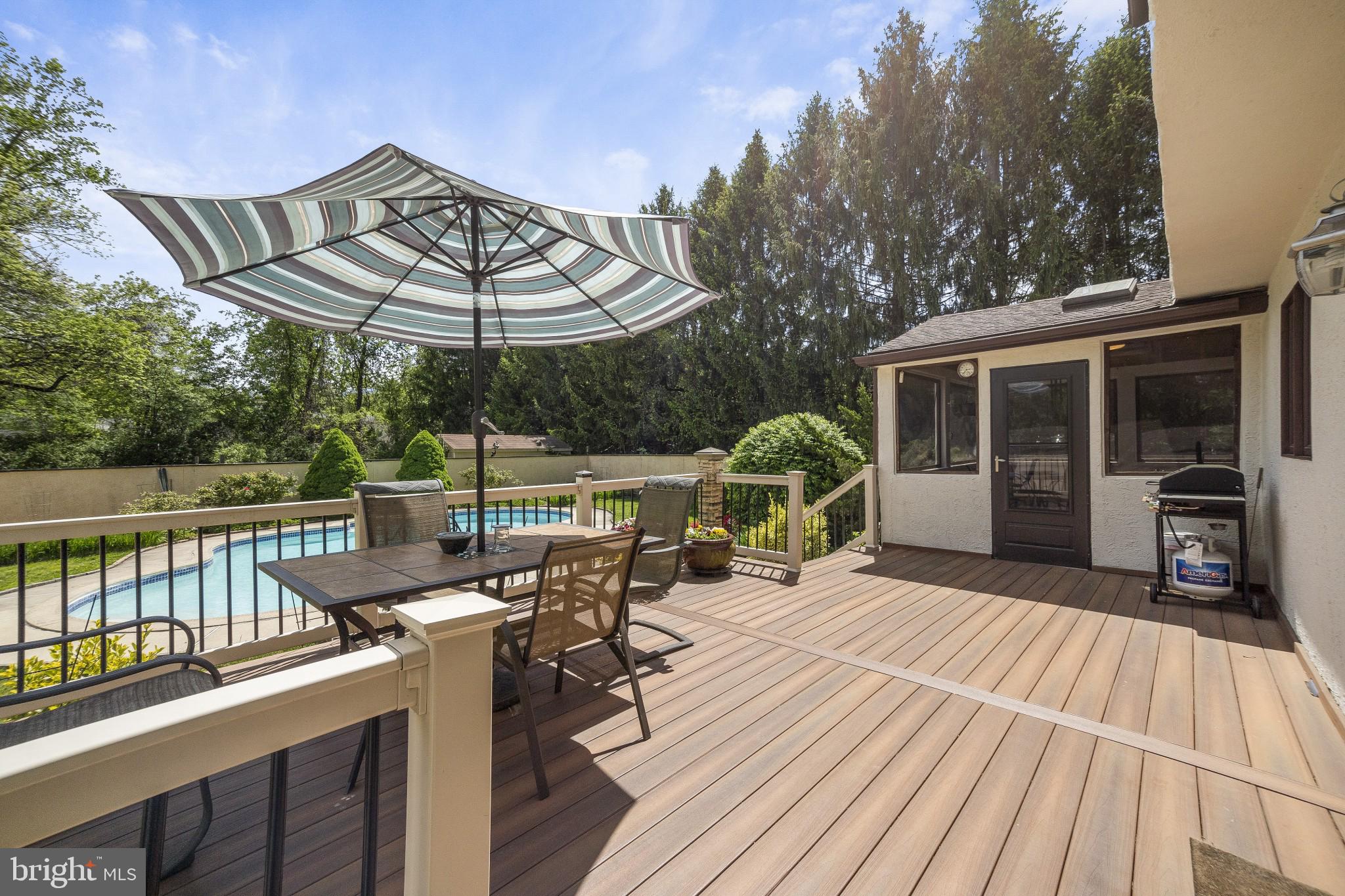 1703 Cold Spring Road Newtown Square, PA 19073 - Photo 30 of 38 Spacious Composite Deck with stairs to pool