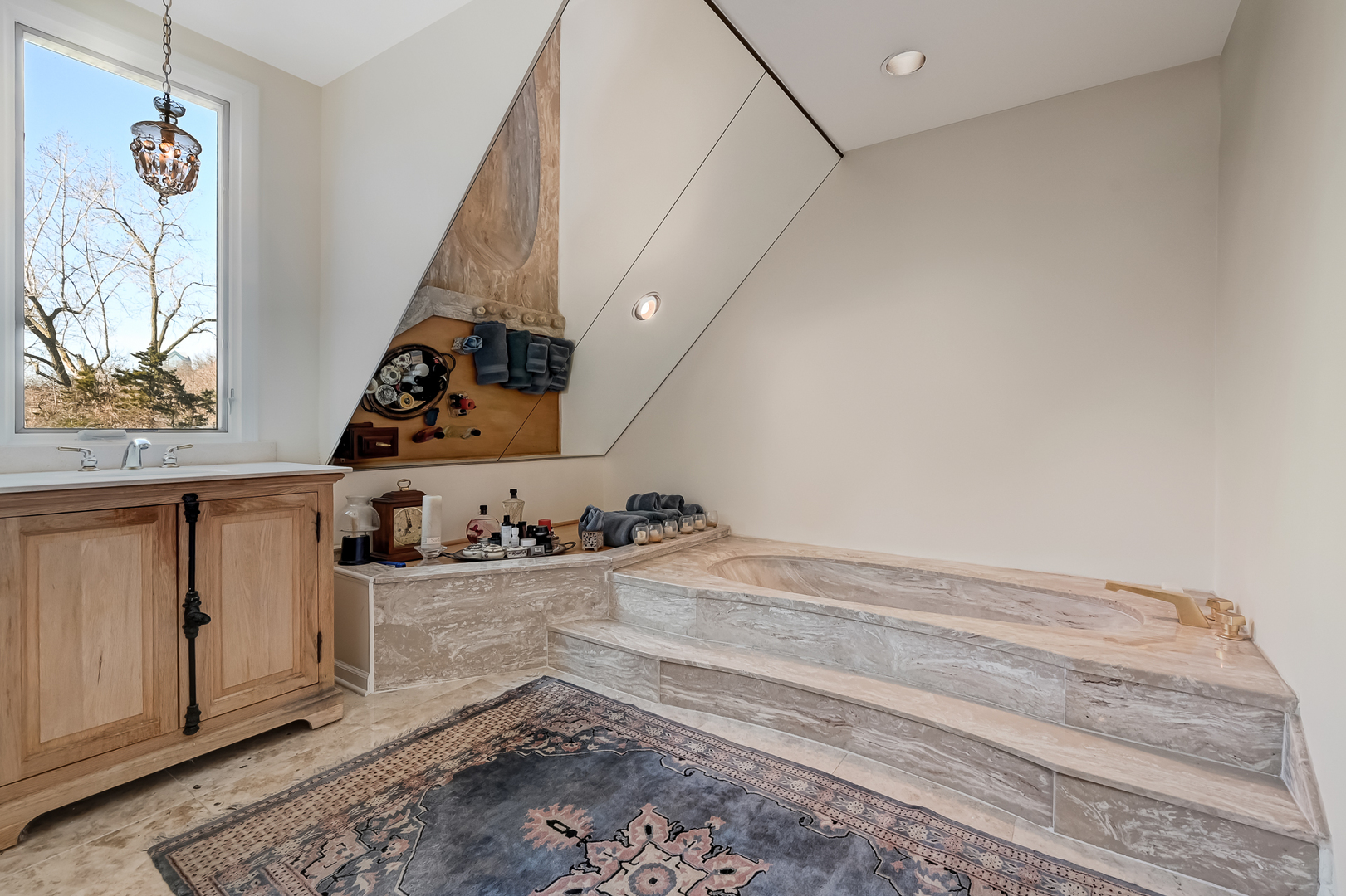 803 Merry Lane Oak Brook, IL 60523 - Photo 19 of 39 a view of a livingroom with wooden floor and cabinets