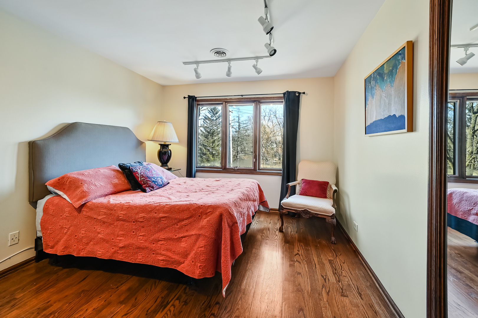 803 Merry Lane Oak Brook, IL 60523 - Photo 21 of 39 a bedroom with a bed and wooden floor