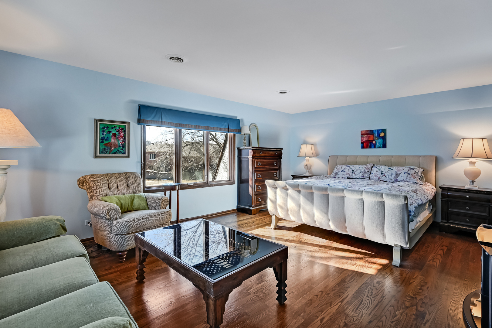 803 Merry Lane Oak Brook, IL 60523 - Photo 24 of 39 a bedroom with furniture and a large window