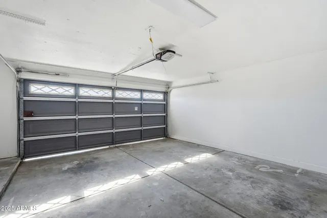a view of a garage with rack