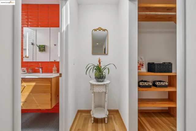 a picture of a bathroom with a sink and a mirror