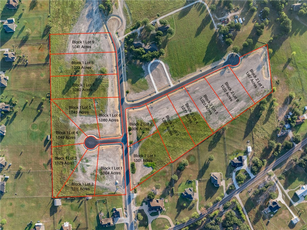 6901 Ellehue Lane Bryan, TX 77808 - Photo 2 of 6 Aerial map of property and surrounding area featuring approximate property boundaries highlighted