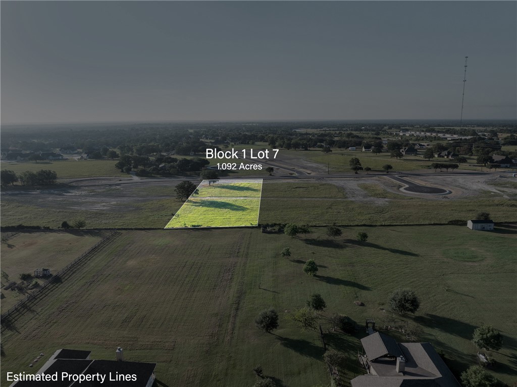 6901 Ellehue Lane Bryan, TX 77808 - Photo 3 of 6 View of property location with rural landscape and property parcel outlined with approximate boundaries