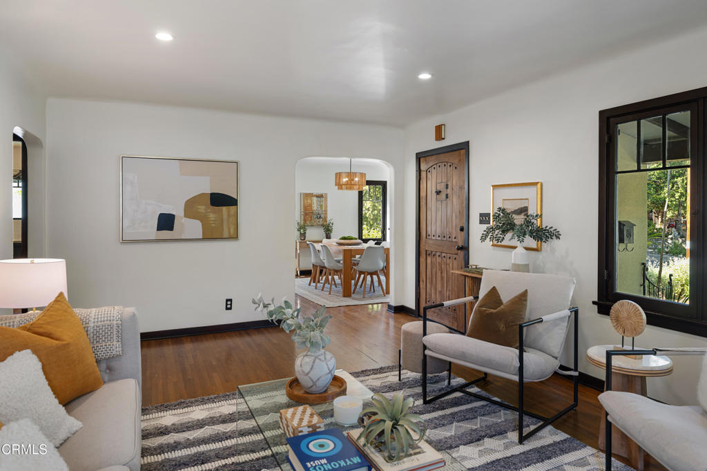 859 Sunset Avenue Pasadena, CA 91103 - Photo 15 of 76 a living room with furniture and a couch