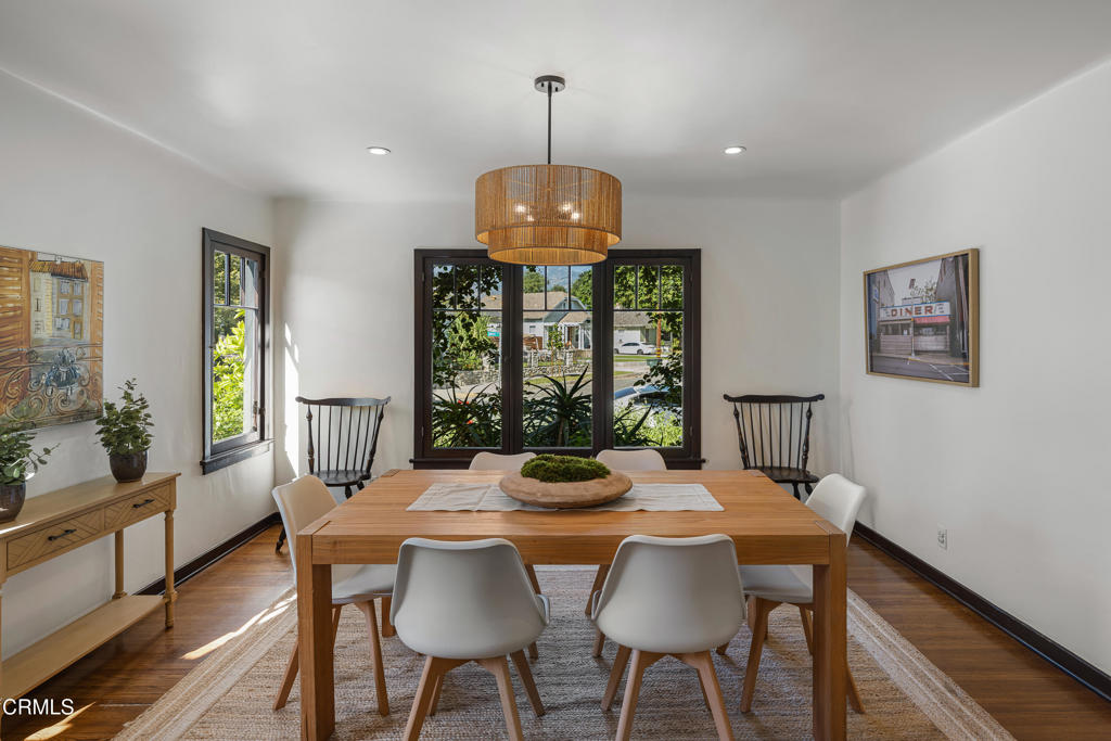 859 Sunset Avenue Pasadena, CA 91103 - Photo 17 of 76 a view of a dining room with furniture window and outside view