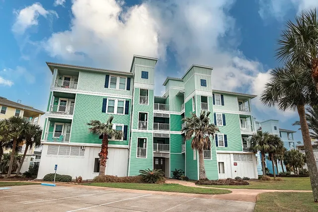 a front view of multiple houses
