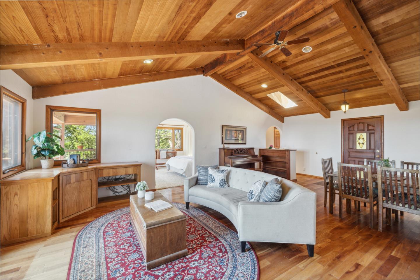 1495 Dons Road Boulder Creek, CA 95006 - Photo 6 of 40 a living room with furniture and wooden floor