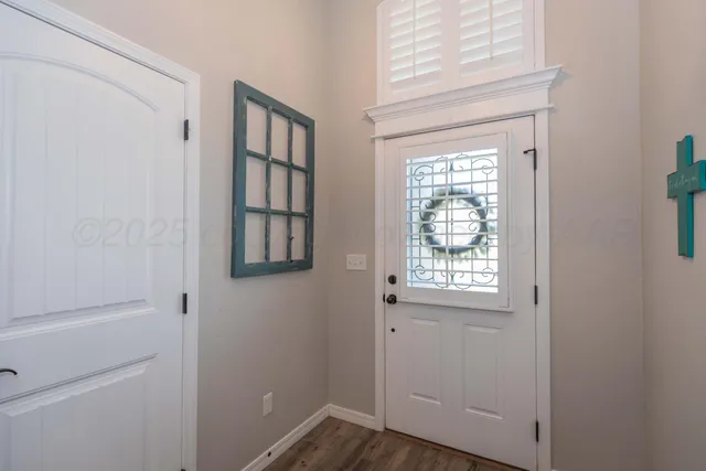 a view of an front door