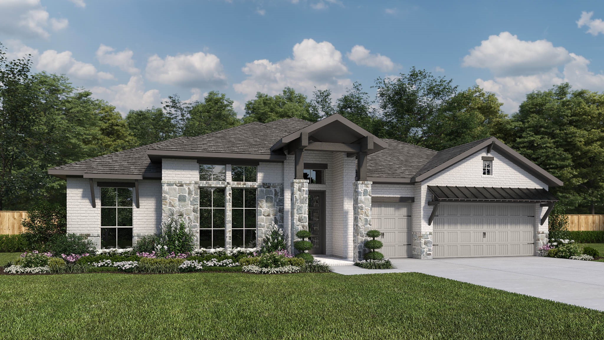 6403 King Ranch Loop Manvel, TX 77578 - Photo 1 of 8 a front view of a house with a yard and garage
