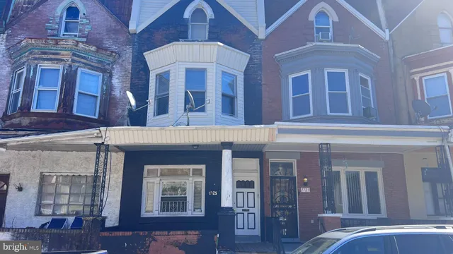 front view of a brick building