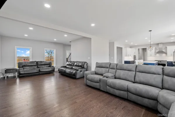 a living room with furniture and a couch