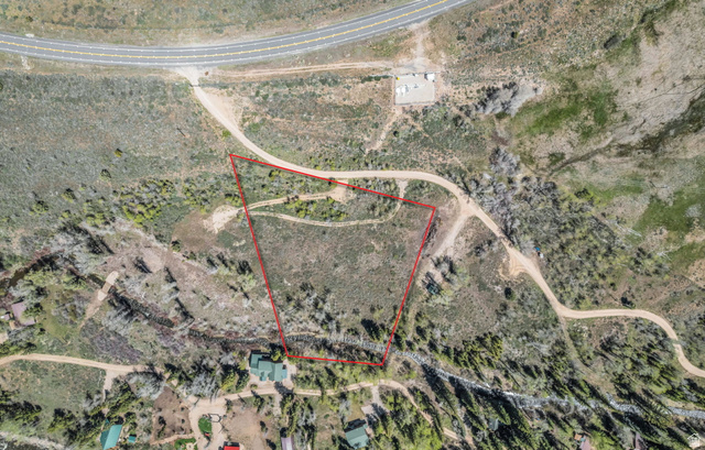 6314 Stewart Ranch Road Kamas, UT 84036 - Photo 9 of 10 Aerial Site Plan. Outlining the perimeter of the property with a red boundary