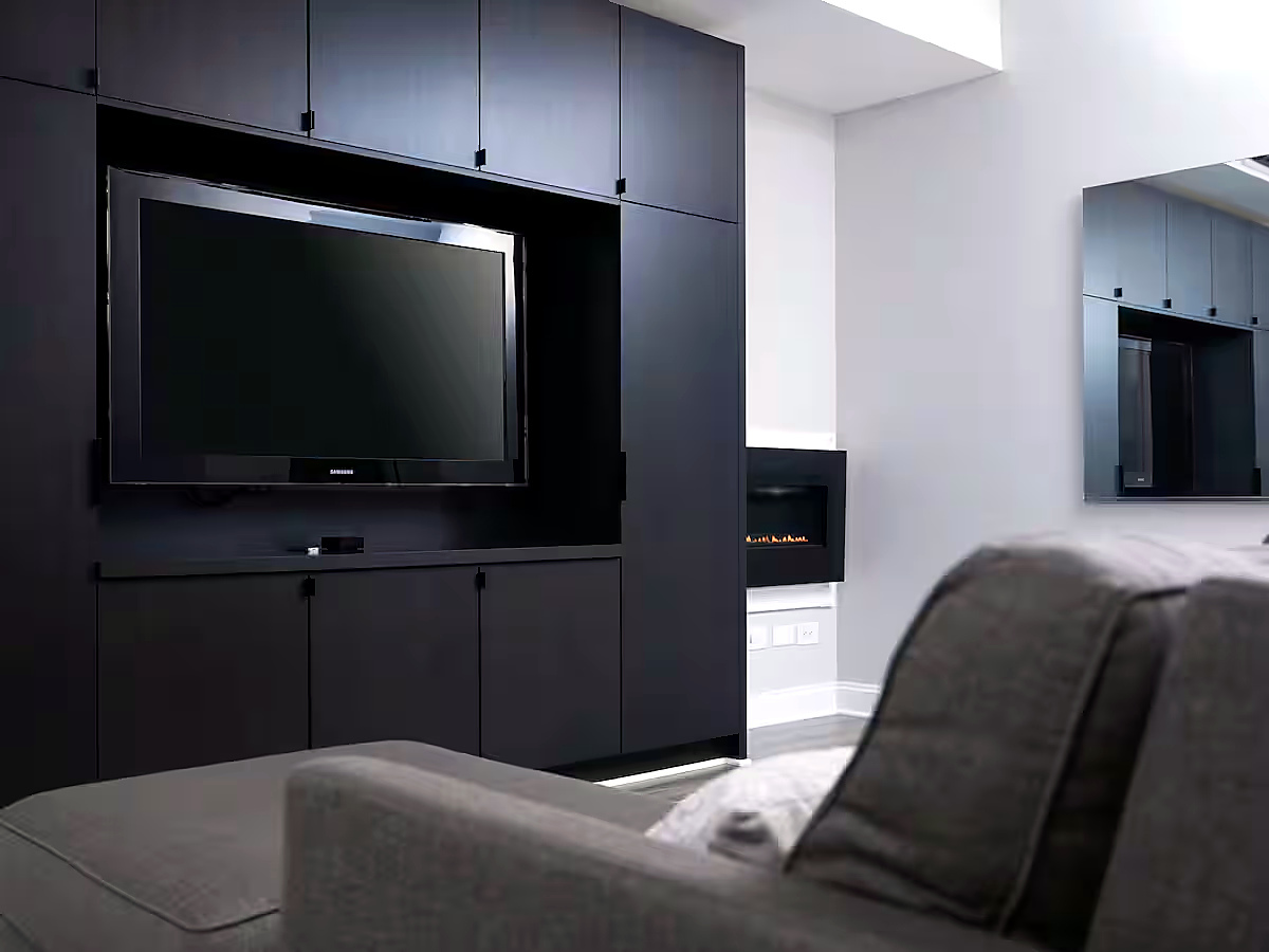 1427 North Mohawk Street Chicago, IL 60610 - Photo 28 of 54 a living room with furniture and a flat screen tv
