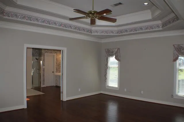 an entryway view with a window