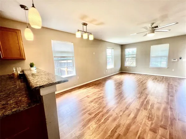 a view of a kitchen from the kitchen
