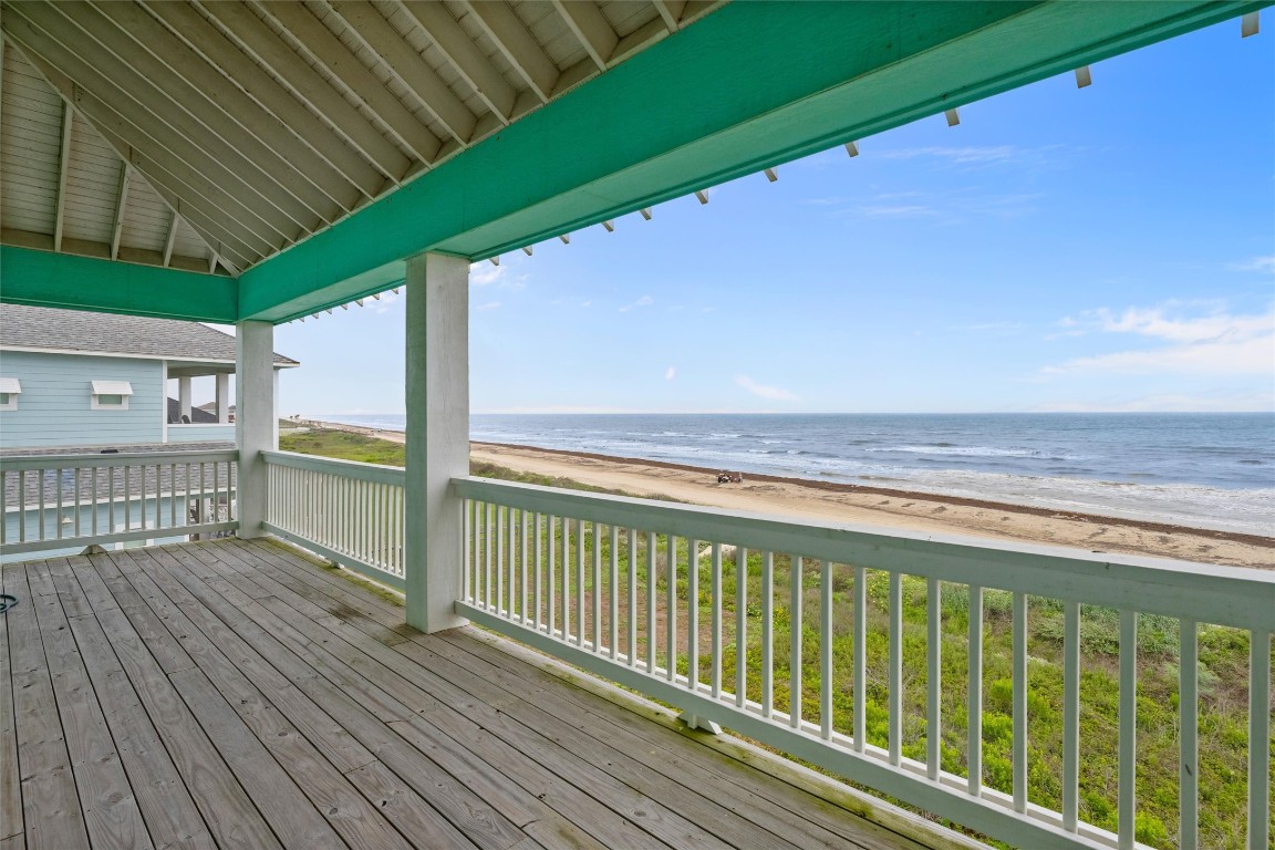 3116 James Street Crystal Beach, TX 77650 - Photo 46 of 47 a view of a balcony with wooden floor