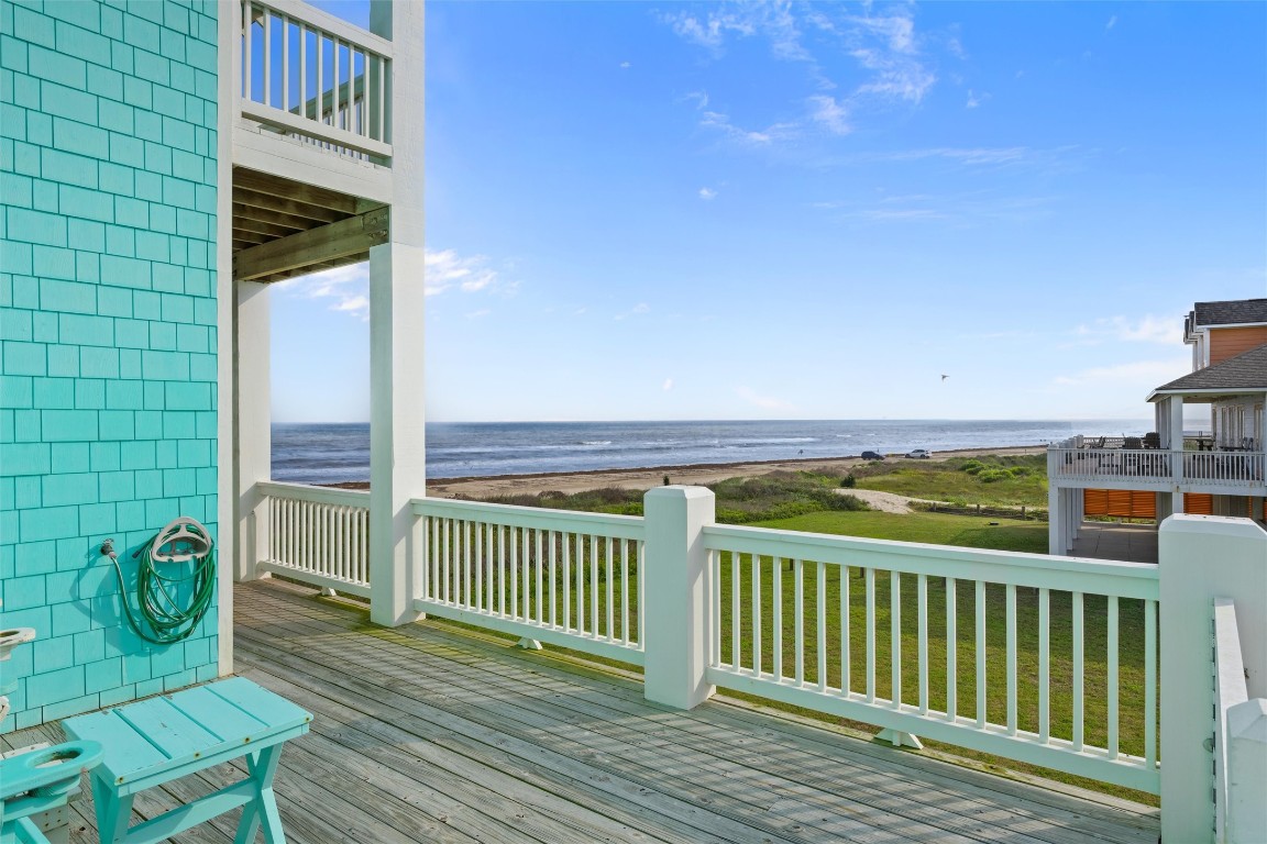 3116 James Street Crystal Beach, TX 77650 - Photo 10 of 47 a view of a balcony with wooden floor