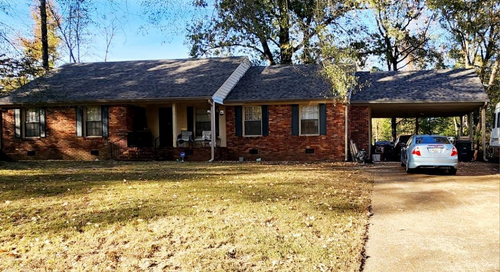 a view of a house with a patio