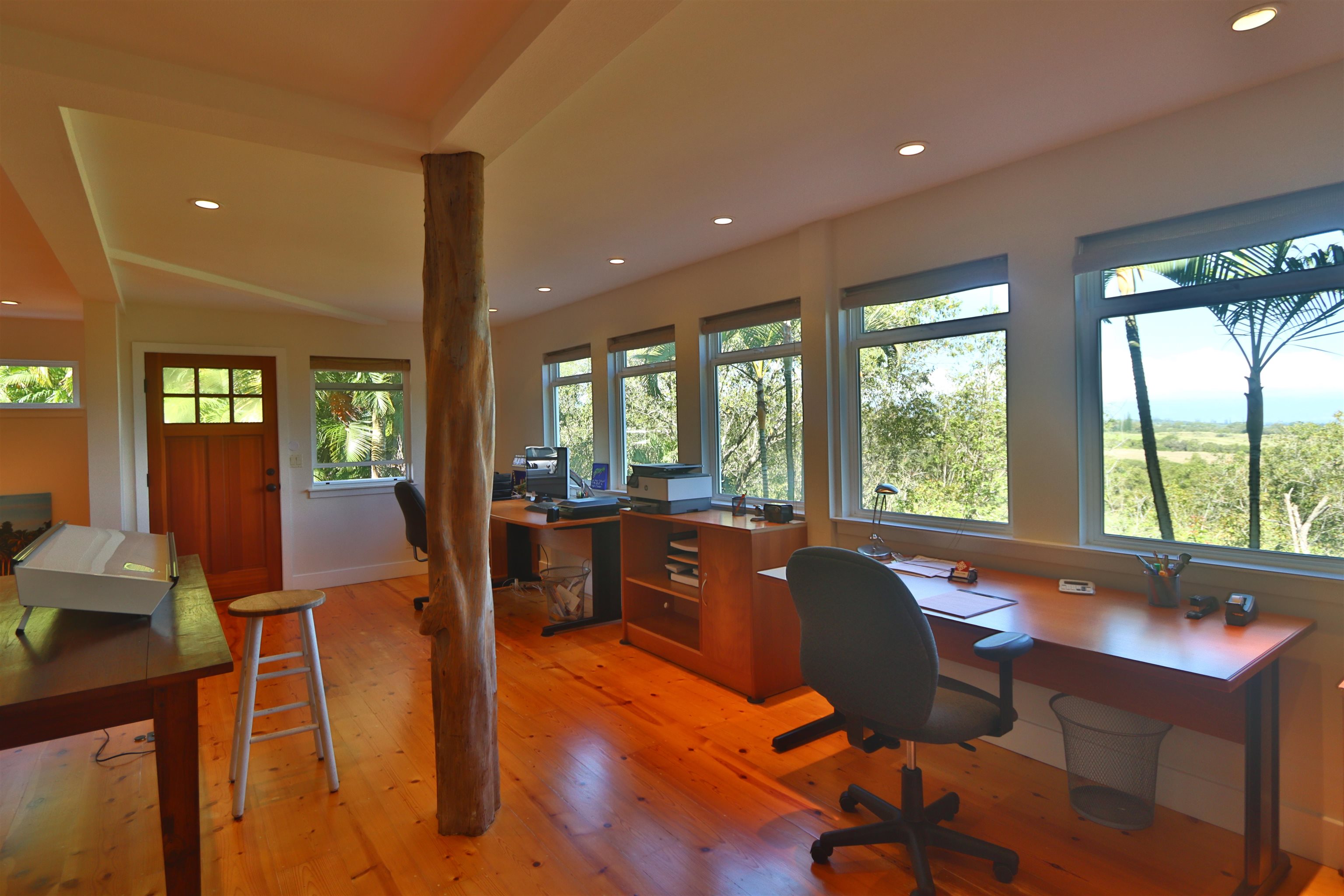 14 Lower Ulumalu Road Haiku, HI 96708 - Photo 39 of 50 a living room with furniture and large windows