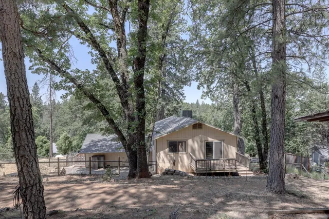 a backyard of a house