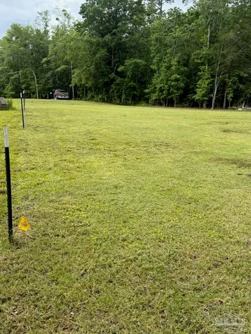 a view of a yard with an outdoor space