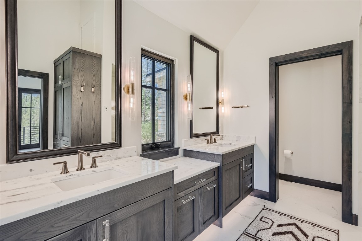 207 Barton Ridge Drive Breckenridge, CO 80424 - Photo 21 of 50 a bathroom with a double vanity sink mirror and double