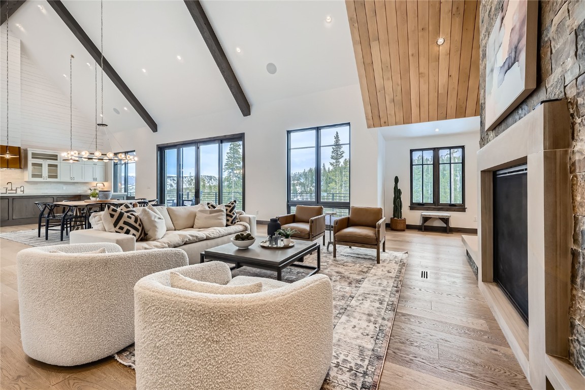 207 Barton Ridge Drive Breckenridge, CO 80424 - Photo 9 of 50 a living room with furniture and a fireplace