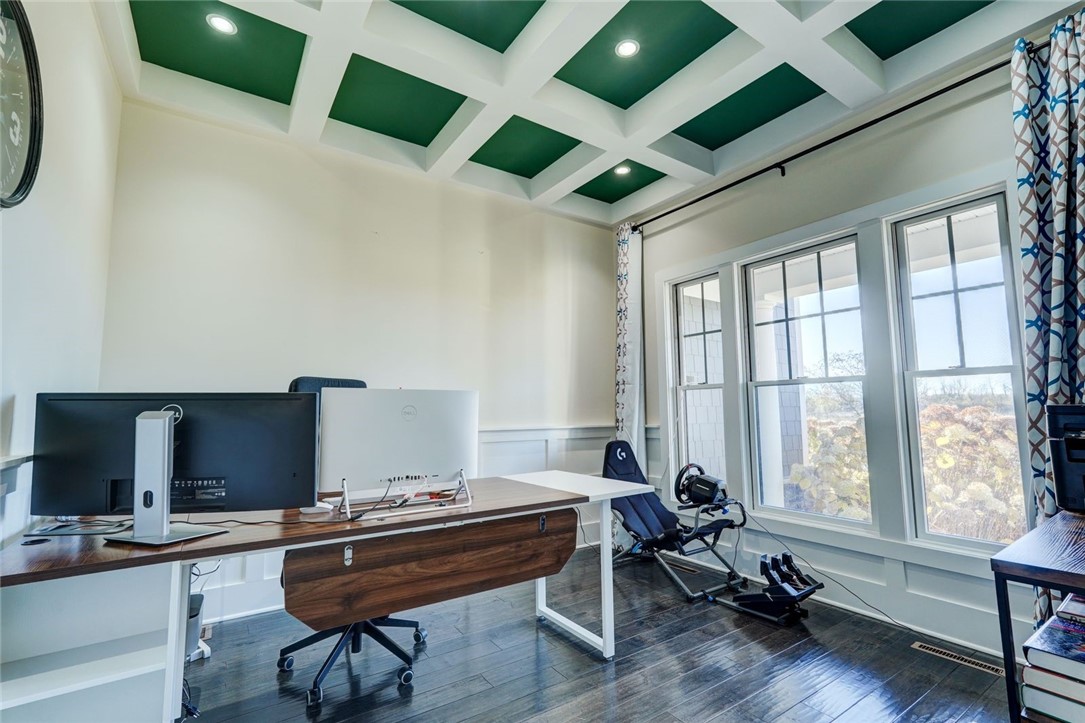 65 Pendleton Hill Road Brighton, NY 14618 - Photo 19 of 41 first floor office with coffered ceilings