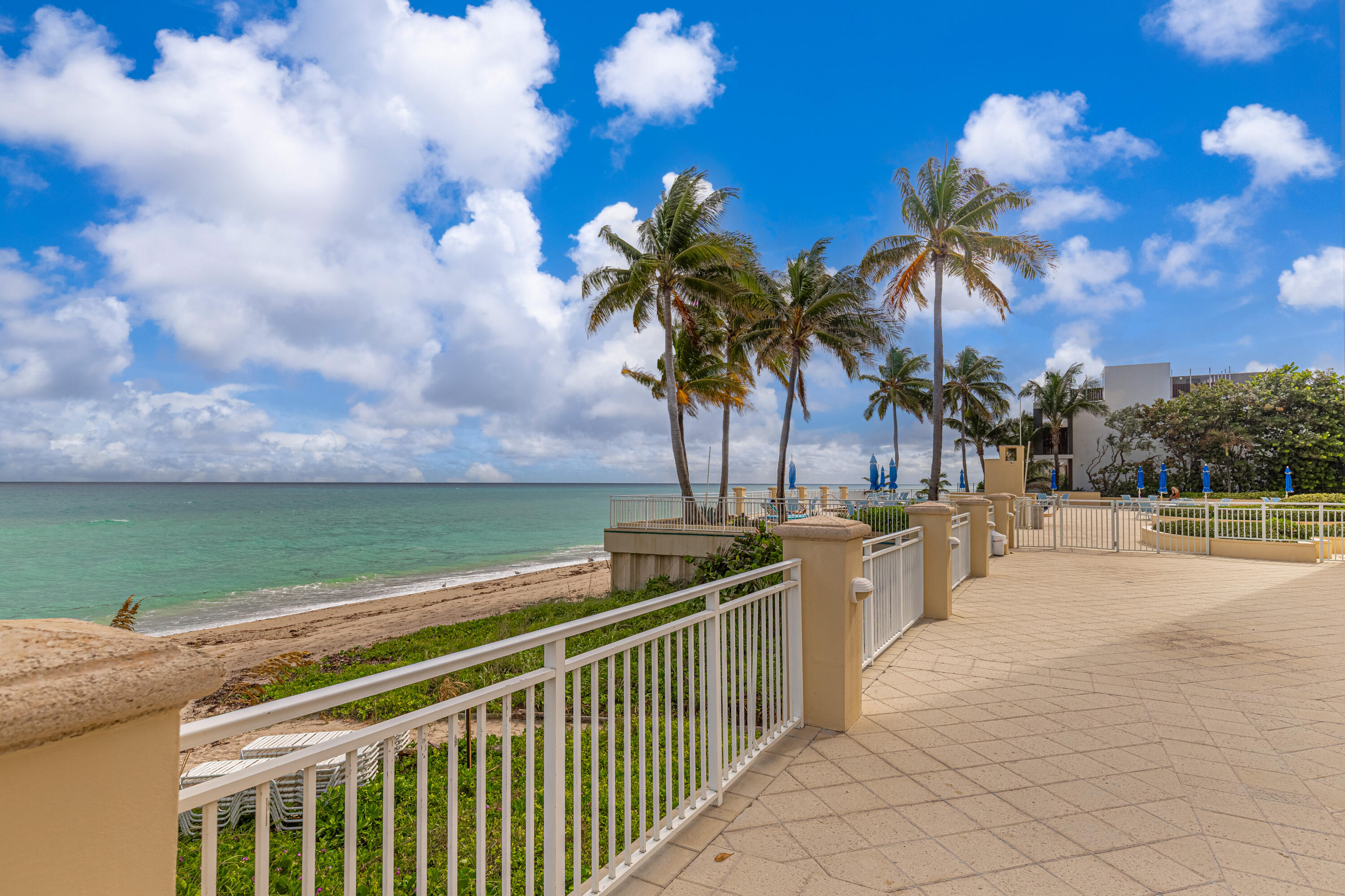 3475 South Ocean Boulevard, Unit 201 Palm Beach, FL 33480 - Photo 22 of 28 a view of swimming pool with outdoor seating and plants