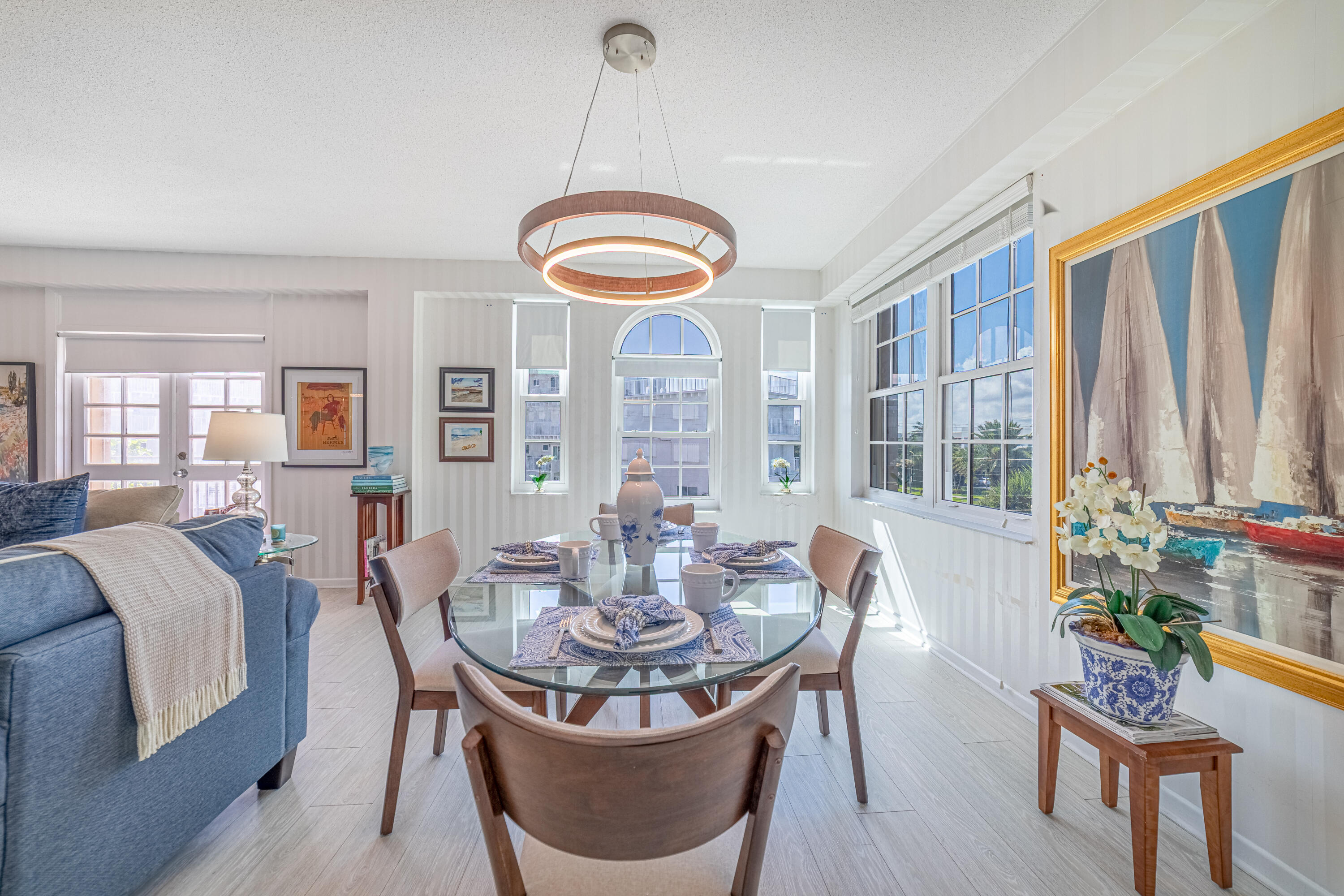 3475 South Ocean Boulevard, Unit 201 Palm Beach, FL 33480 - Photo 6 of 28 a view of a dining room with furniture window and outside view